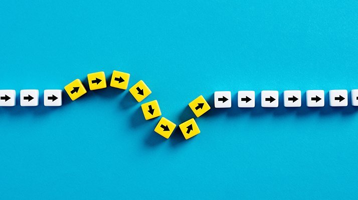 Flexibility,And,Adaptation,Concept.,Arrows,On,Cubes,Following,A,Flexible